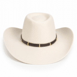 Chapeau cowboy blanc ivoire laine naturelle premium (4)
