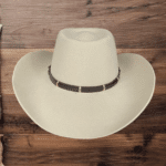 Chapeau cowboy blanc ivoire laine naturelle premium (6)
