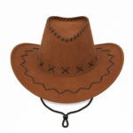 Chapeau cowboy enfant marron à tour de tête réglable