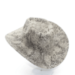 Chapeau cowboy imprimé serpent blanc style western (2)