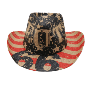 Chapeau cowboy motif drapeau américain vintage style western