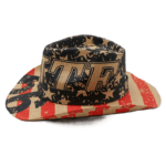 Chapeau cowboy motif drapeau américain vintage style western (4)