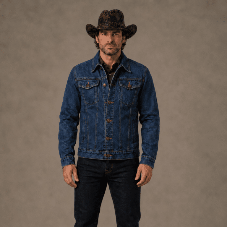 Chapeau cowboy motif serpent avec bandeau taureau (1)