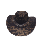 Chapeau cowboy motif serpent avec bandeau taureau (2)