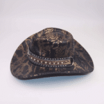 Chapeau cowboy motif serpent avec bandeau taureau (4)