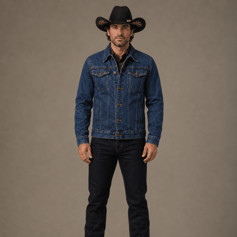 Chapeau cowboy noir effet daim broderie florale dorée (5)