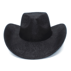Chapeau cowboy noir imprimé reptile style western