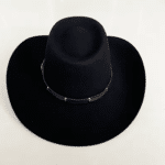 Chapeau cowboy noir laine naturelle premium (1)