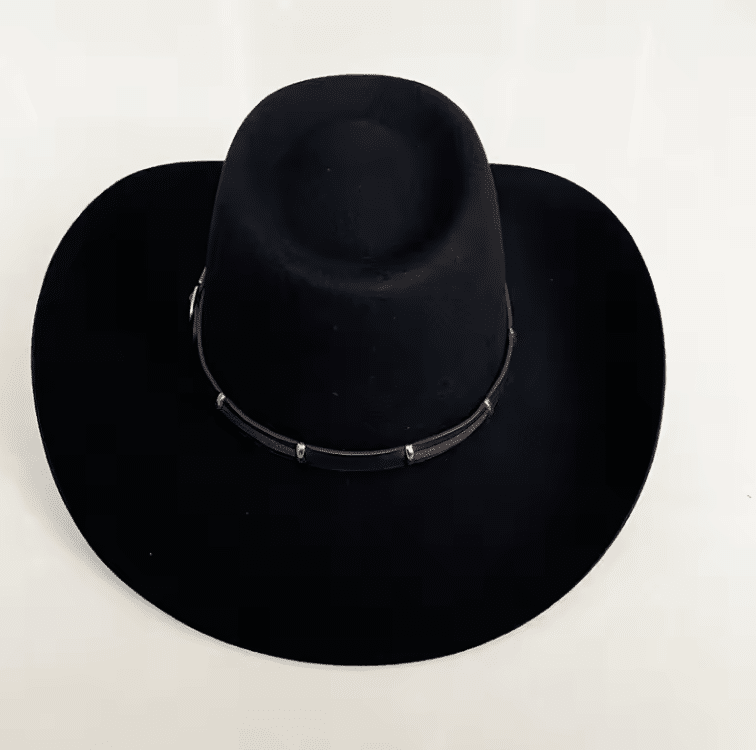 Chapeau cowboy noir laine naturelle premium (1)