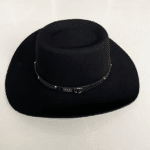 Chapeau cowboy noir laine naturelle premium (2)