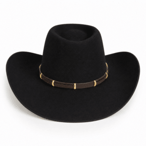 Chapeau cowboy noir laine naturelle premium