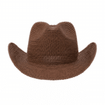 Chapeau cowboy paille naturelle marron western (1)