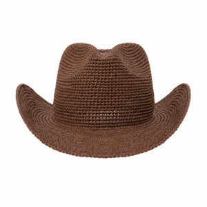 Chapeau cowboy paille naturelle marron western