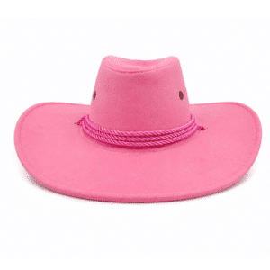 Chapeau cowboy rose à cordage western réglable
