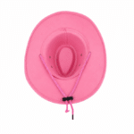 Chapeau cowboy rose à cordage western réglable (4)
