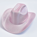 Chapeau cowboy rose effet pailleté style western festival (1)