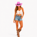 Chapeau cowboy rose festival country