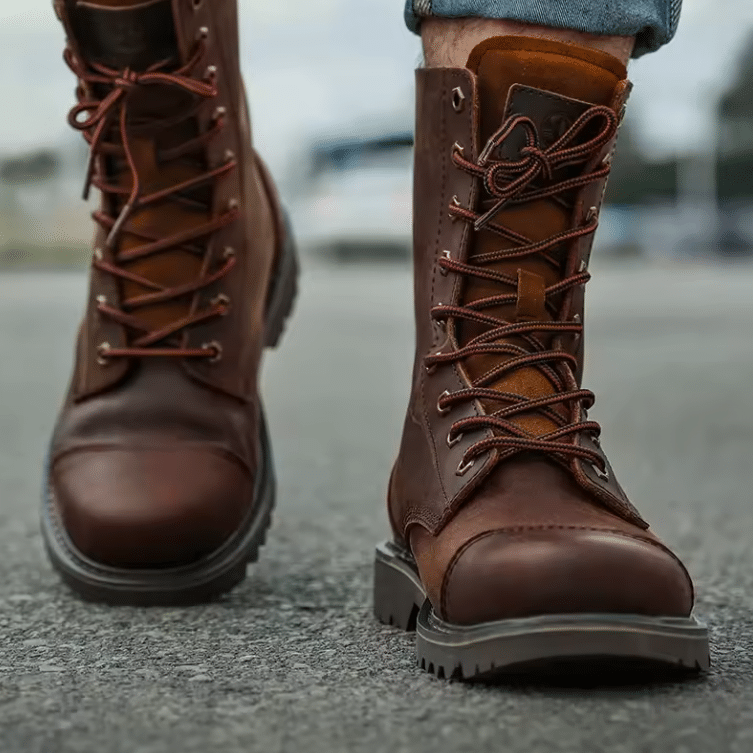 Chaussures montantes homme en cuir style western (1)