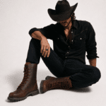 Chaussures montantes homme en cuir style western (9)