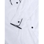 Chemise cowboy blanche brodée noire western country (4)