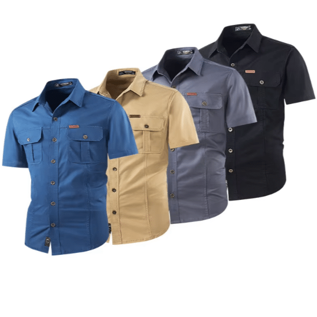 Chemise cowboy homme manches courtes en coton (11)