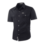 Chemise cowboy homme manches courtes en coton (4)