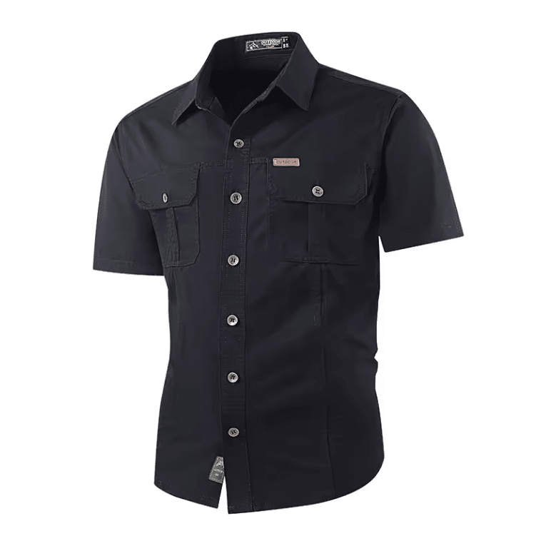 Chemise cowboy homme manches courtes en coton (4)