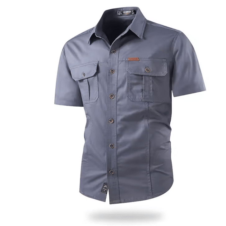 Chemise cowboy homme manches courtes en coton (5)