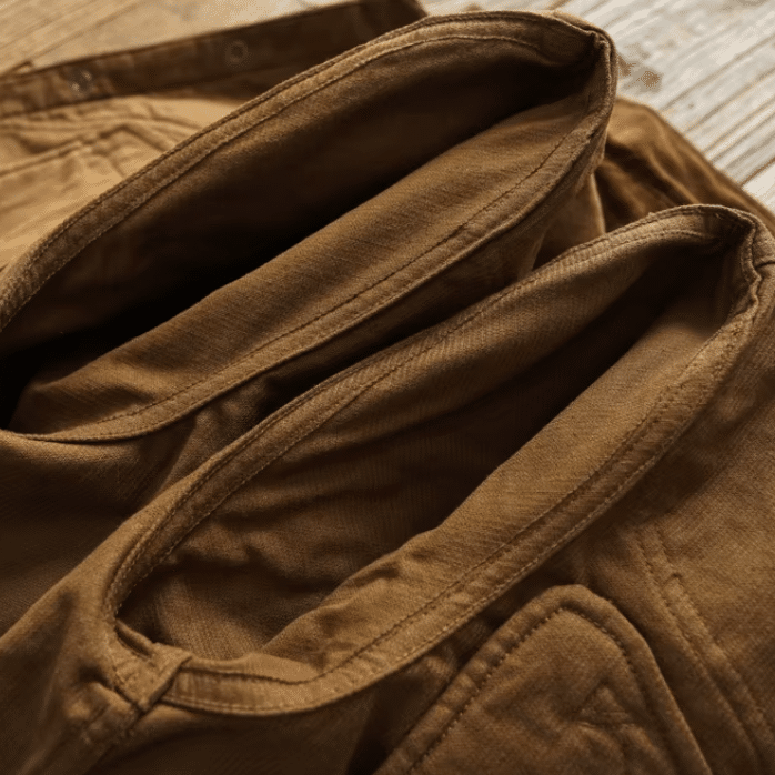 Chemise cowboy homme marron en velours côtelé de coton brodée (15)
