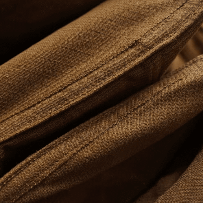 Chemise cowboy homme marron en velours côtelé de coton brodée (16)
