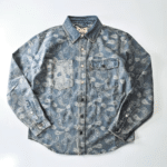 Chemise cowboy jean coton imprimé paisley vintage (1)