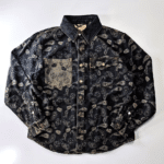 Chemise cowboy jean coton imprimé paisley vintage (2)