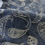 Chemise cowboy jean coton imprimé paisley vintage (7)