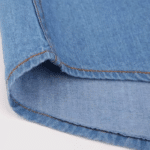 Chemise cowboy jean manches courtes bleu (4)