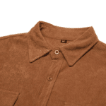 Chemise cowboy marron en velours côtelé à poches ranch (2)