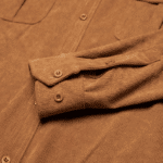Chemise cowboy marron en velours côtelé à poches ranch (4)