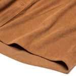 Chemise cowboy marron en velours côtelé à poches ranch (5)