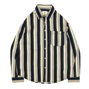 Chemise cowboy rayée vintage années 80 en coton pur