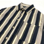 Chemise cowboy rayée vintage années 80 en coton pur (5)