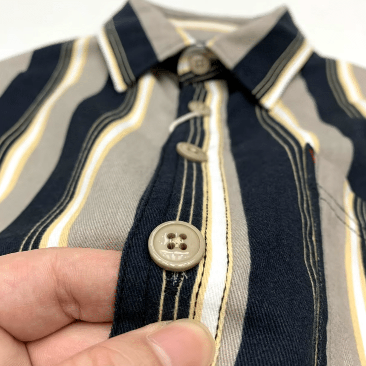 Chemise cowboy rayée vintage années 80 en coton pur (7)