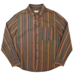 Chemise cowboy vintage country rayée 100 % coton (9)