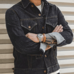 Chemise vintage homme en denim brut épais (1)