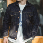 Chemise vintage homme en denim brut épais (3)