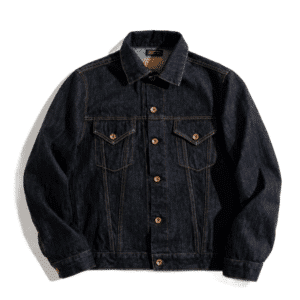 Chemise vintage homme en denim brut épais