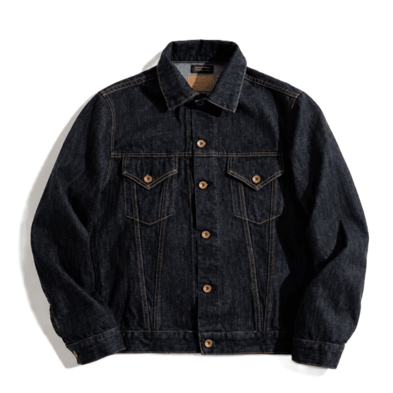 Chemise vintage homme en denim brut épais (6)