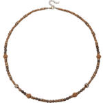 Collier Cowboy en Bois Naturel Verni à Perles Artisanales Vintage (4)
