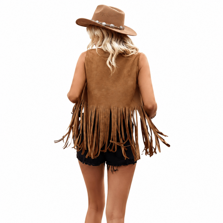 Gilet à franges femme effet daim style western (11)