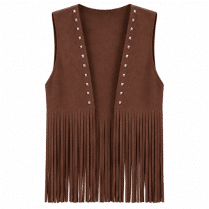 Gilet à franges femme effet daim style western