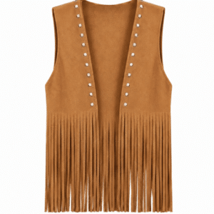 Gilet à franges femme effet daim style western