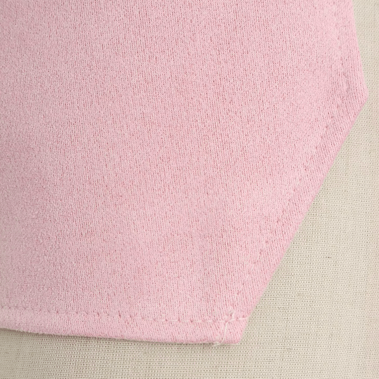 Gilet cowboy enfant rose à franges aspect daim western (4)